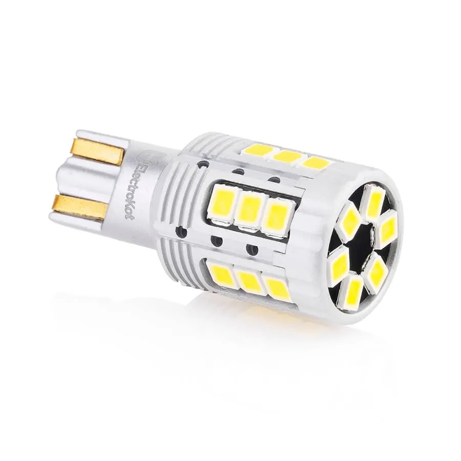 Лампа диодная ElectroKot Impact 10-30V W16W T15 5000K белый свет к-т 2шт