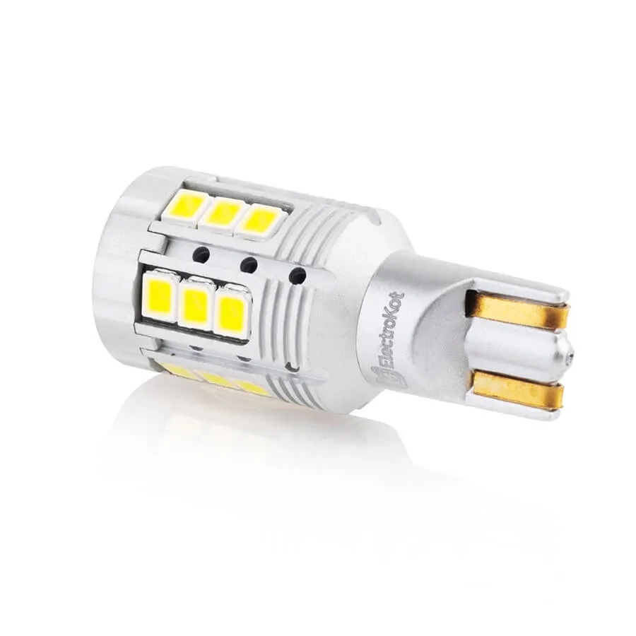Лампа диодная ElectroKot Impact 10-30V W16W T15 5000K белый свет к-т 2шт