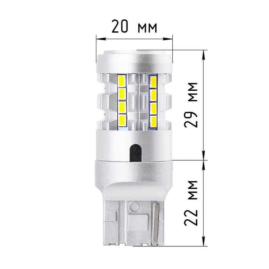 Лампа диодная ElectroKot Impact 10-30V W21W 5000K белый свет к-т 2шт