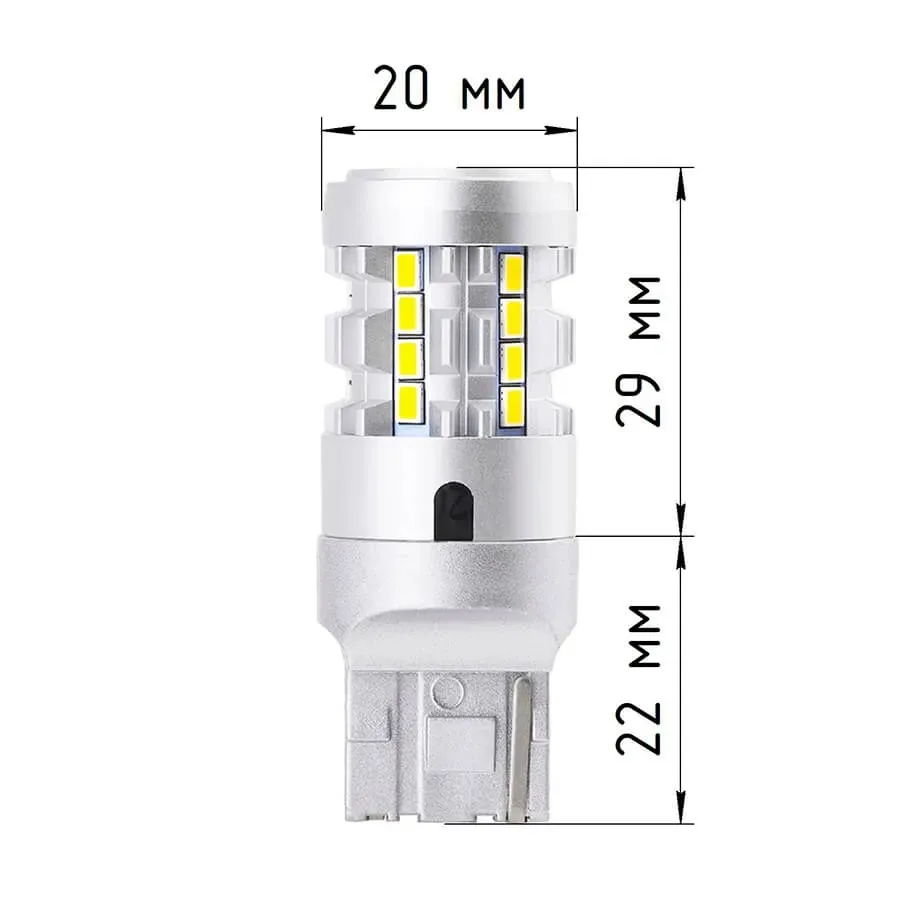 Лампа диодная ElectroKot Impact 10-30V W21W 5000K белый свет к-т 2шт