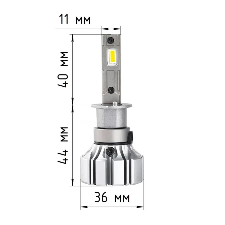 Светодиодные LED лампы ElectroKot Ninja 12V H1 6000K без вентилятора к-т 2шт