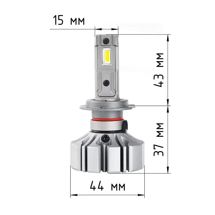 Светодиодные LED лампы ElectroKot Ninja 12V H7 6000K без вентилятора к-т 2шт