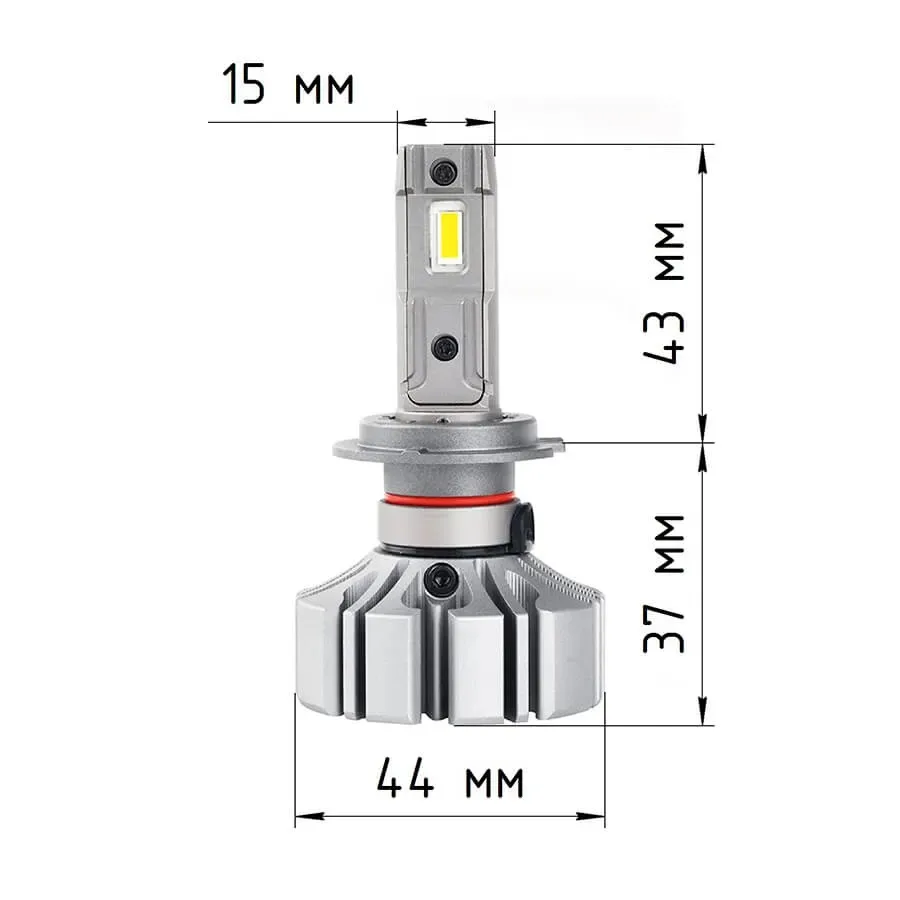 Светодиодные LED лампы ElectroKot Ninja 12V H7 6000K без вентилятора к-т 2шт