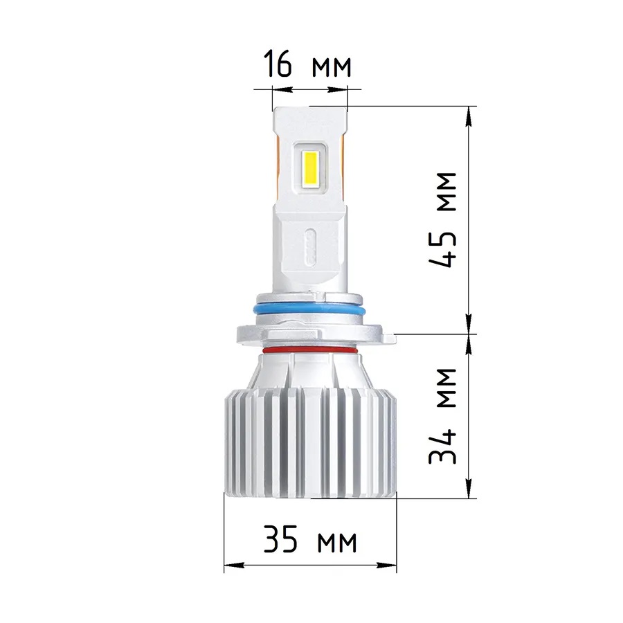 Светодиодные LED лампы ElectroKot Ninja 12V HB4 6000K без вентилятора к-т 2шт