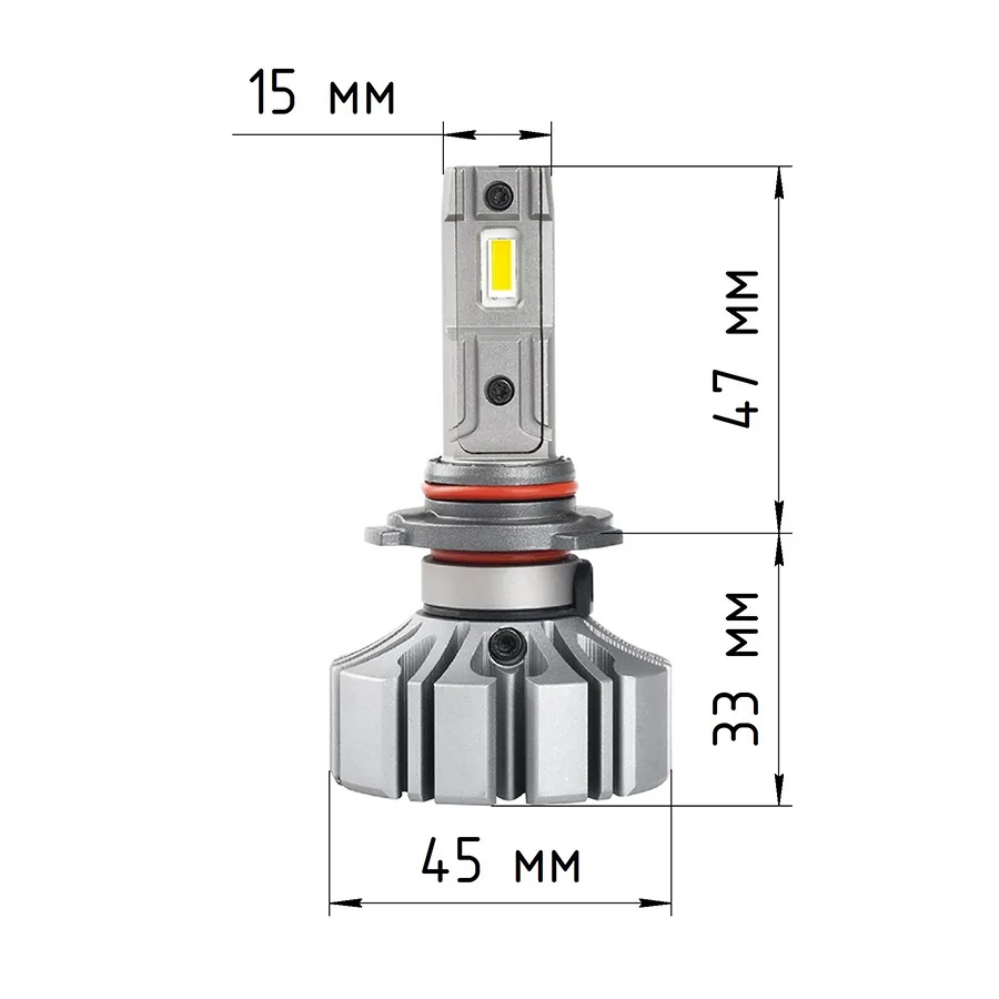 Светодиодные LED лампы ElectroKot Ninja 12V HB3 6000K без вентилятора к-т 2шт