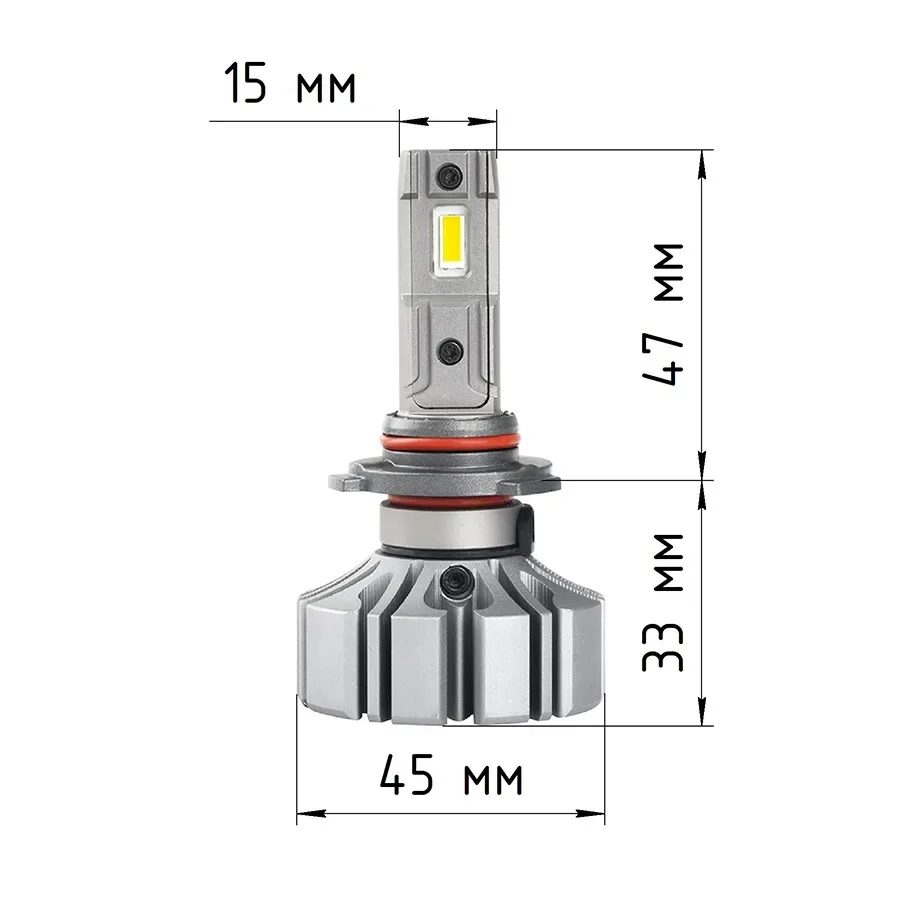 Светодиодные LED лампы ElectroKot Ninja 12V HB3 6000K без вентилятора к-т 2шт