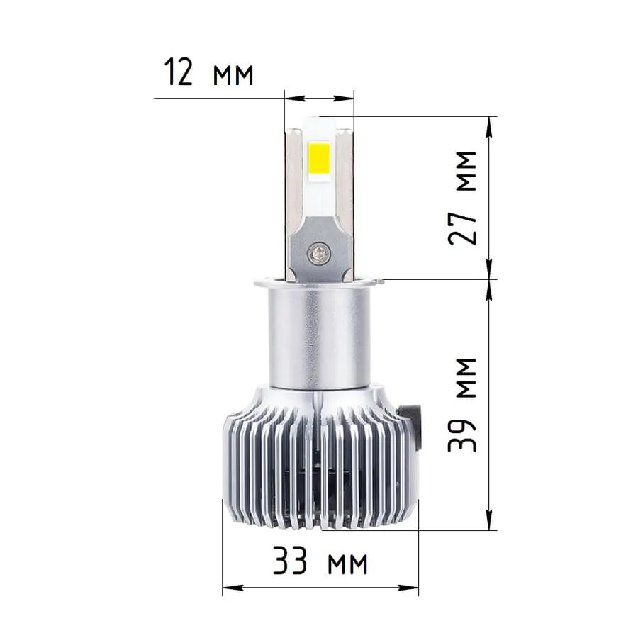 Светодиодные LED лампы ElectroKot Плазма 12V H3 6000K к-т 2шт