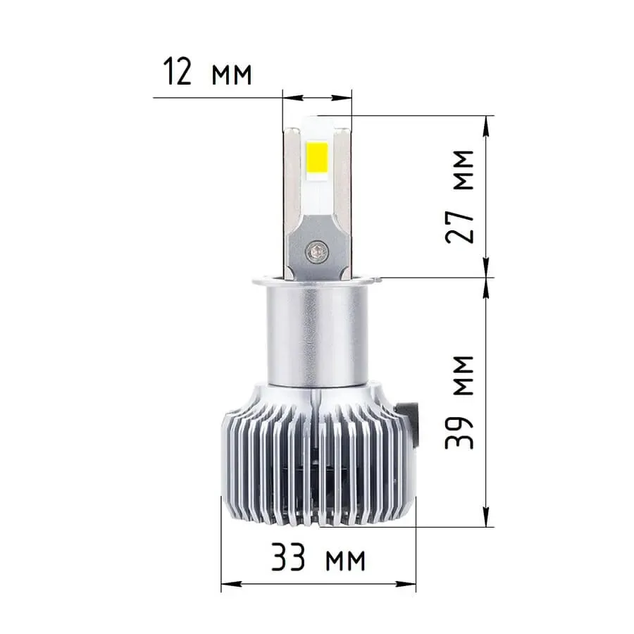 Светодиодные LED лампы ElectroKot Плазма 12V H3 6000K к-т 2шт