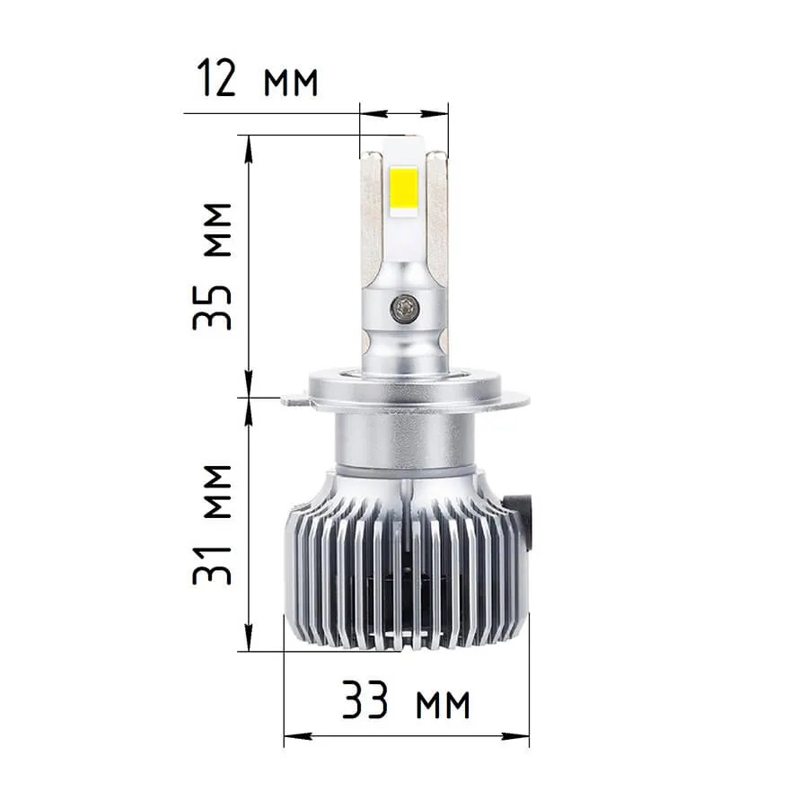 Светодиодные LED лампы ElectroKot Плазма 12V H7 6000K к-т 2шт