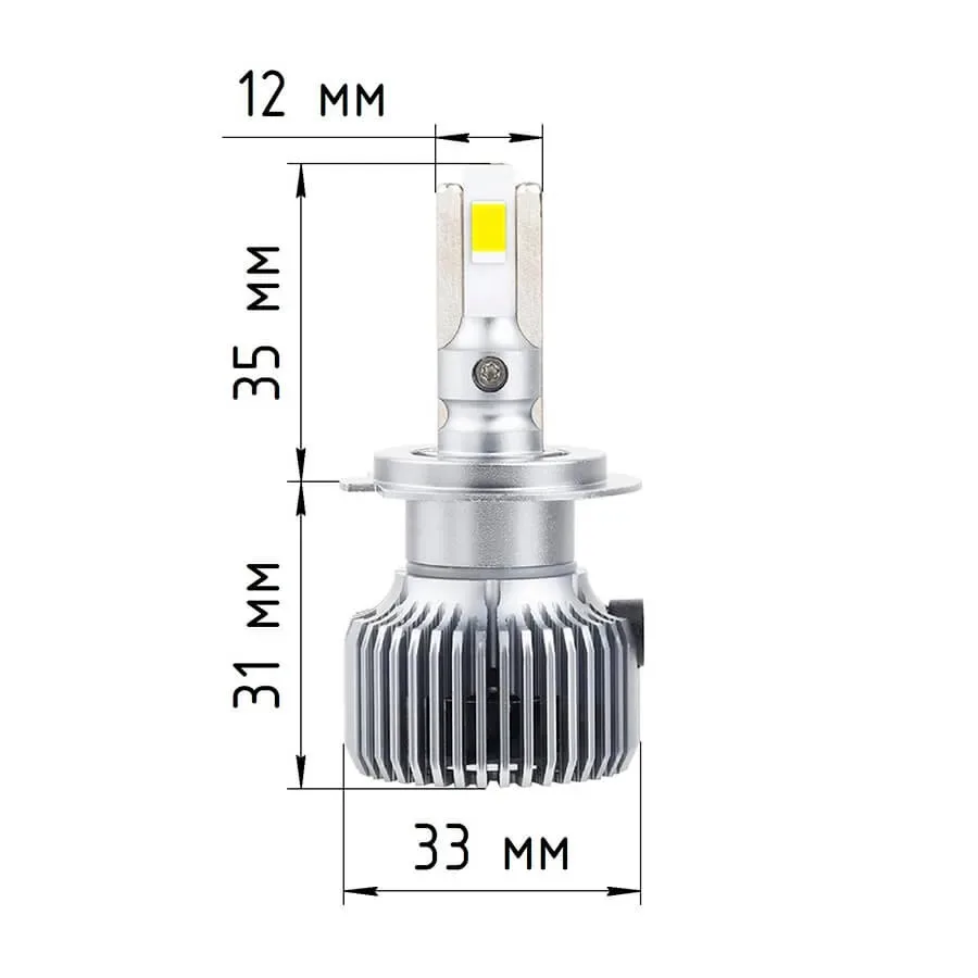 Светодиодные LED лампы ElectroKot Плазма 12V H7 6000K к-т 2шт