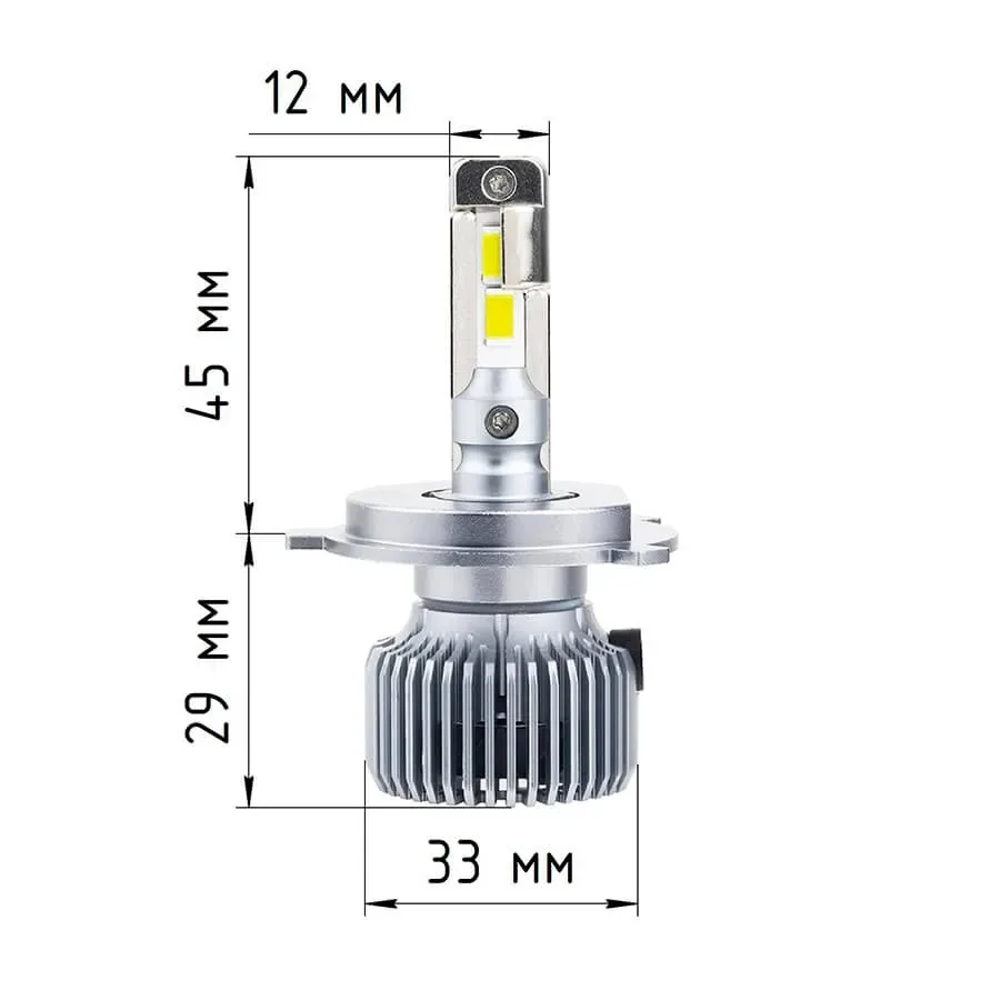 Светодиодные LED лампы ElectroKot Плазма 12V H4 6000K к-т 2шт