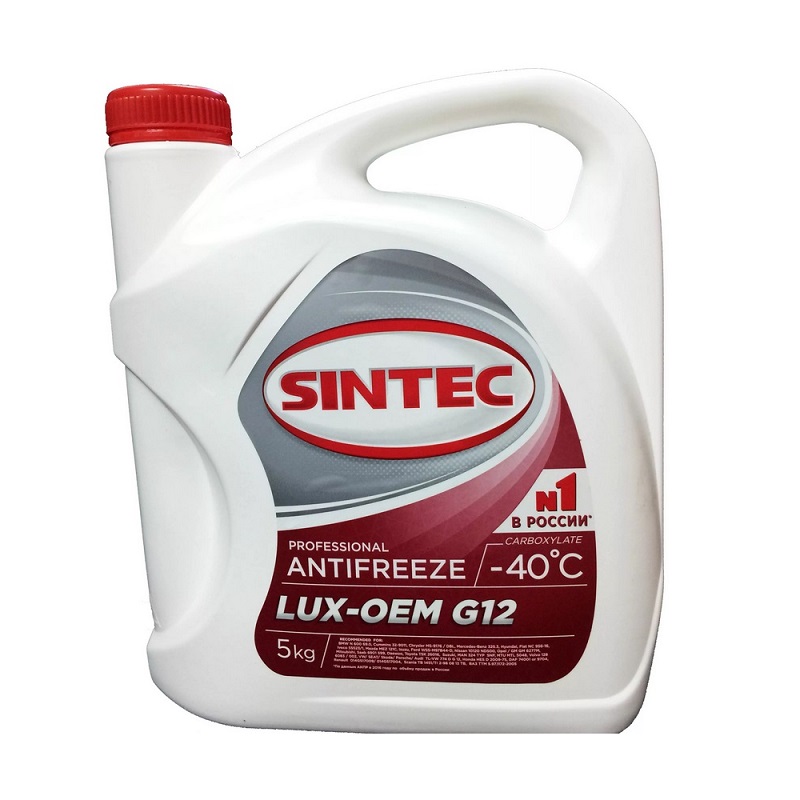 Антифриз SINTEC LUX красный 5кг. (уп-4)