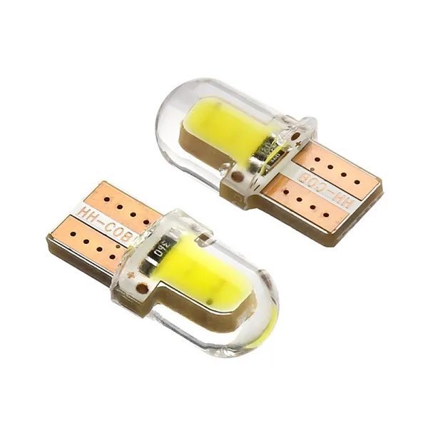 Лампа диодная 12V W5W б/ц  2COB mini (в силиконе) X0006