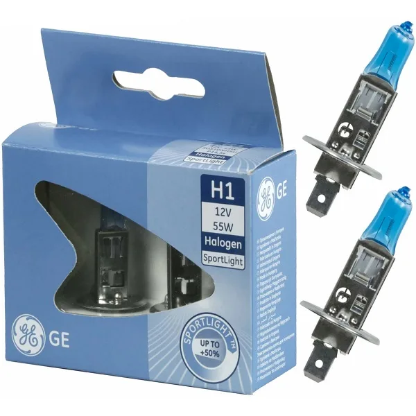Лампа 12V GE H1 55W +50% Sport Light (Eurobox,2шт.) 1912