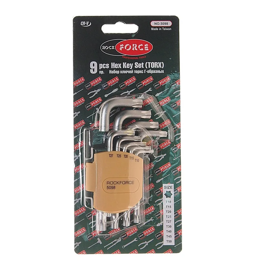 Rock Force RF-5098T Набор Г-обр. TORX ключей 9пр.