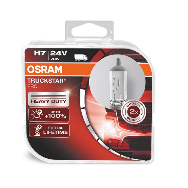 Лампа 24V OSRAM H7 70w +100% TRUCSTAR PRO к-т 1926