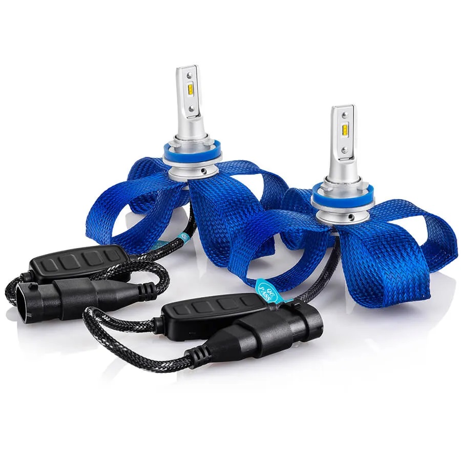 Светодиодные LED лампы ElectroKot LightVision A10 12-24V H11, H16 чипы Lumileds ZES 6000K к-т 2шт