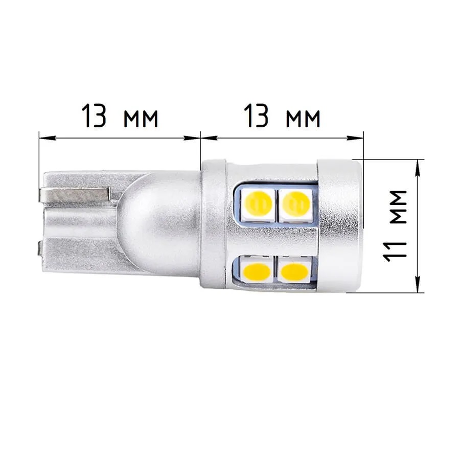 Лампа диодная ElectroKot УльтраЛед 12-24V W5W б/ц бел. 6000K кт. - 2шт.