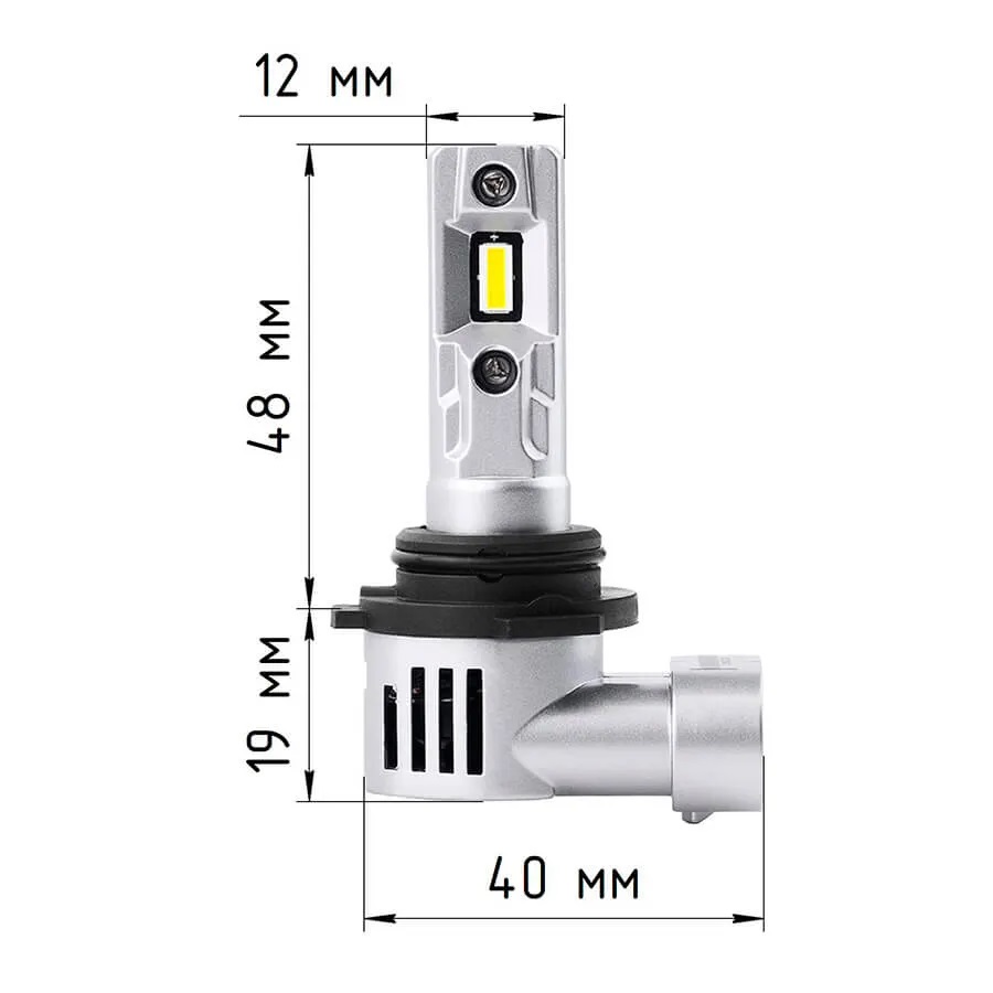 Светодиодные LED лампы ElectroKot METEOR 12V HB3 9005 5000K, 3360Lm, к-т 2шт