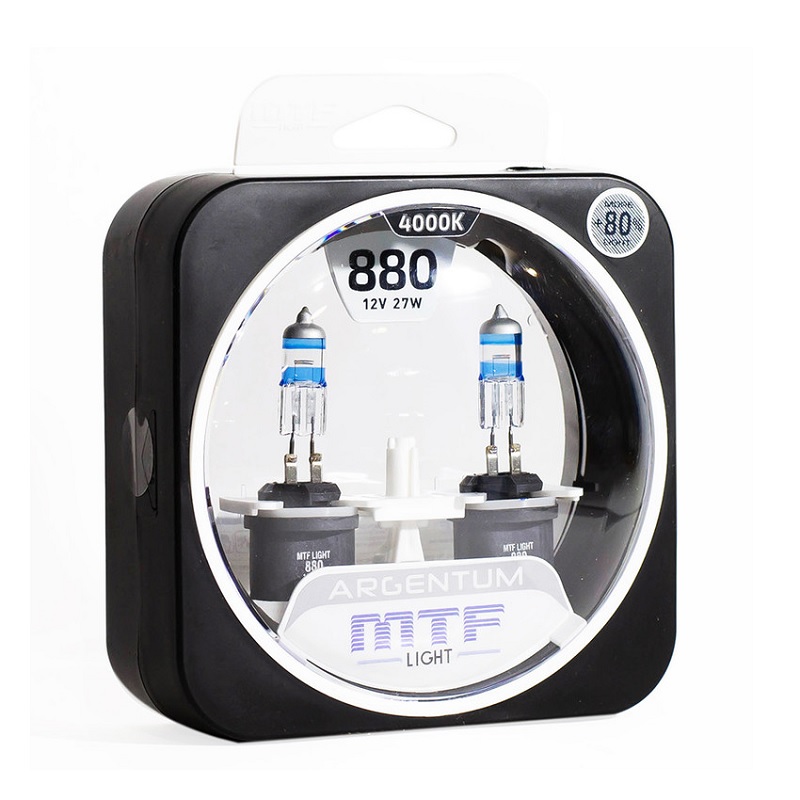 Лампа 12V MTF H27 27W(880) Argentum+80% (Eurobox,2шт.)