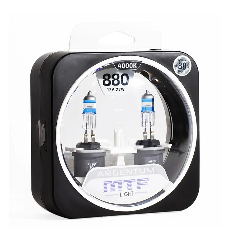 Лампа 12V MTF H27 27W(880) Argentum+80% (Eurobox,2шт.)