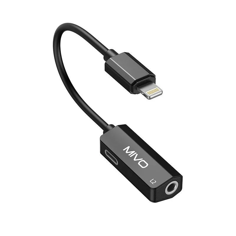 Адаптер переходник 2в1 Lighting -3.5 мм MIVO L2