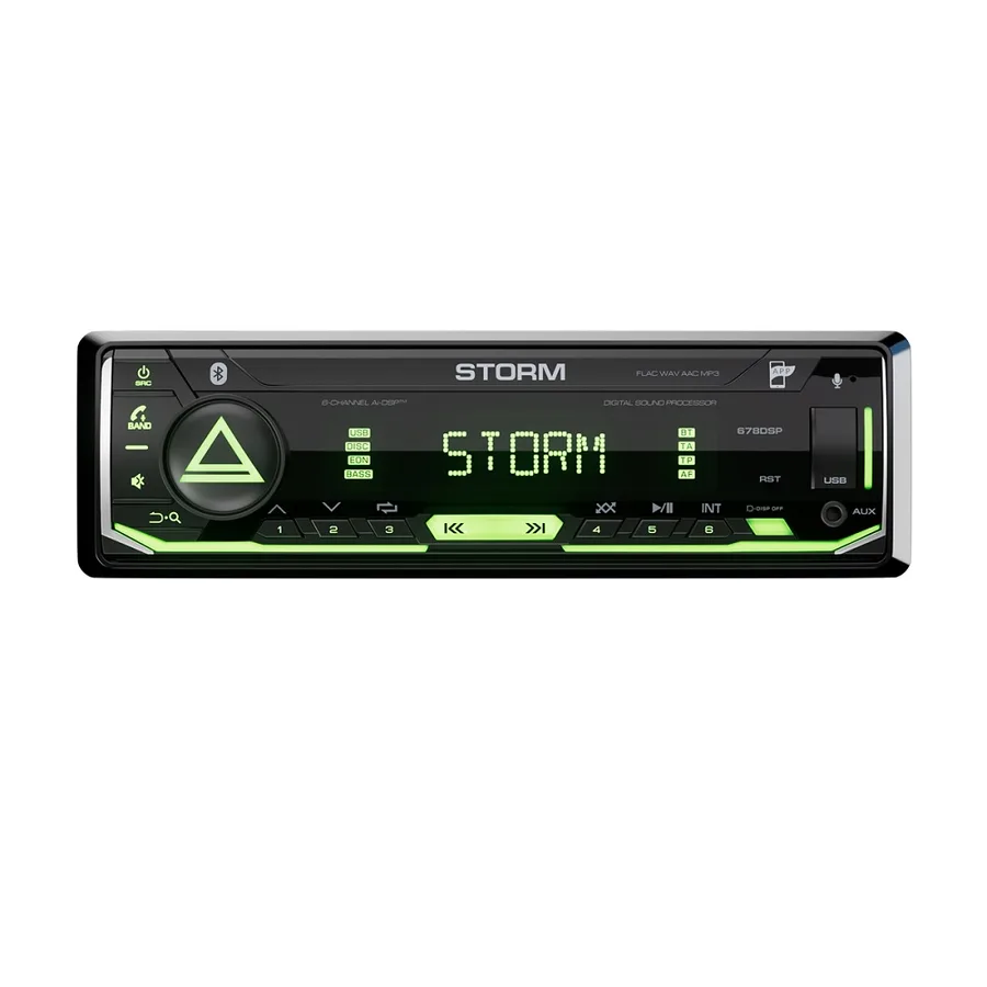 А/м AURA STORM-678DSP 6RCA,D-SWC,USB,BT 4x51W