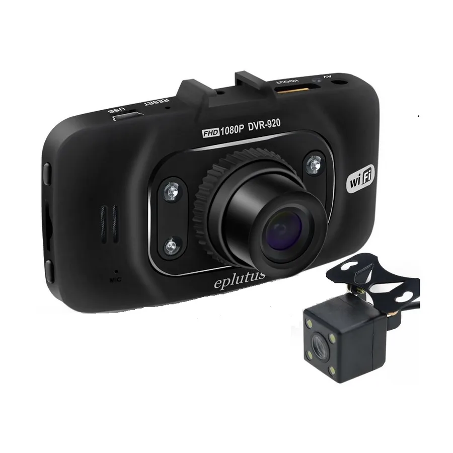 Видеорегистратор eplutus DVR-920 FullHD с WIFI, 2-камеры