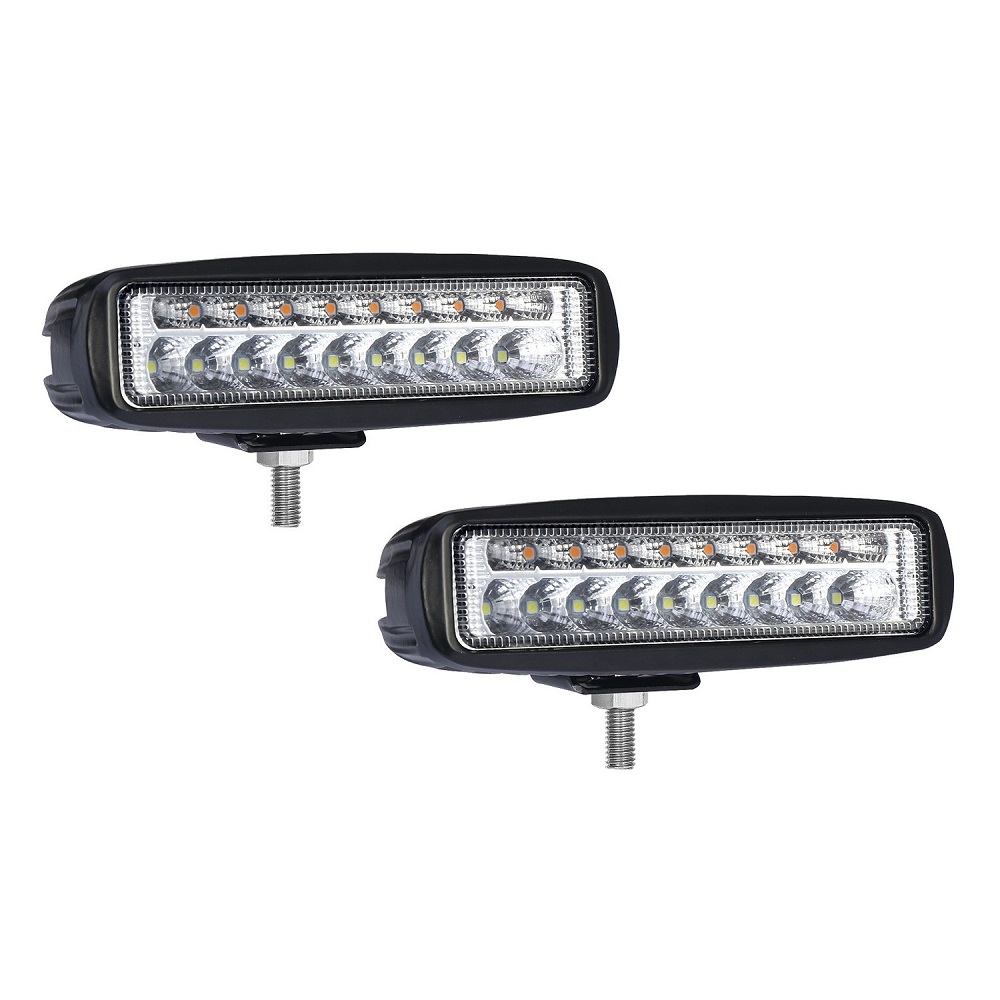 ХОДОВЫЕ ОГНИ 12V 18W SMD 3030 широкий луч функция повортника к-т. 2шт 4739