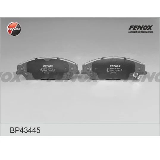 Колодки торм. перед. FENOX BP43445 Toyota Camry 2.4-3.5 (V40-50)