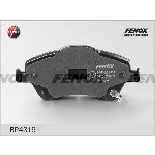 Колодки торм. перед. FENOX BP43191 Toyota Corolla, Auris 07-12