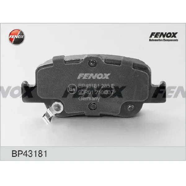Колодки торм. зад. FENOX BP43181 Toyota Auris, Corolla 07-