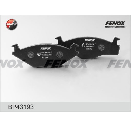 Колодки торм. перед. FENOX BP43193 WV Passat, GOLF II, Jetta 80-98