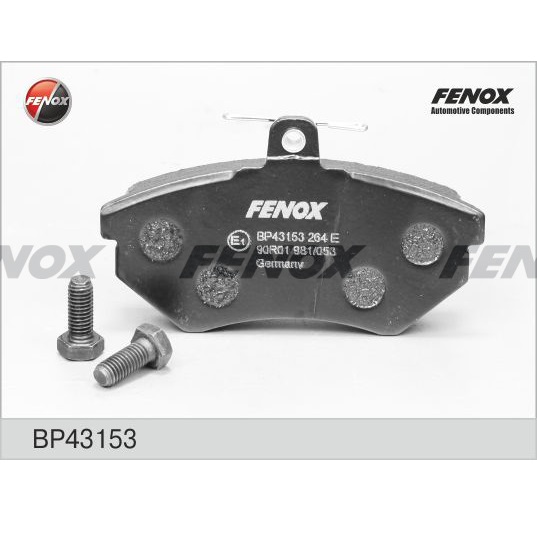Колодки торм. перед. FENOX BP43153 Audi 80, WV Passat, GOLF