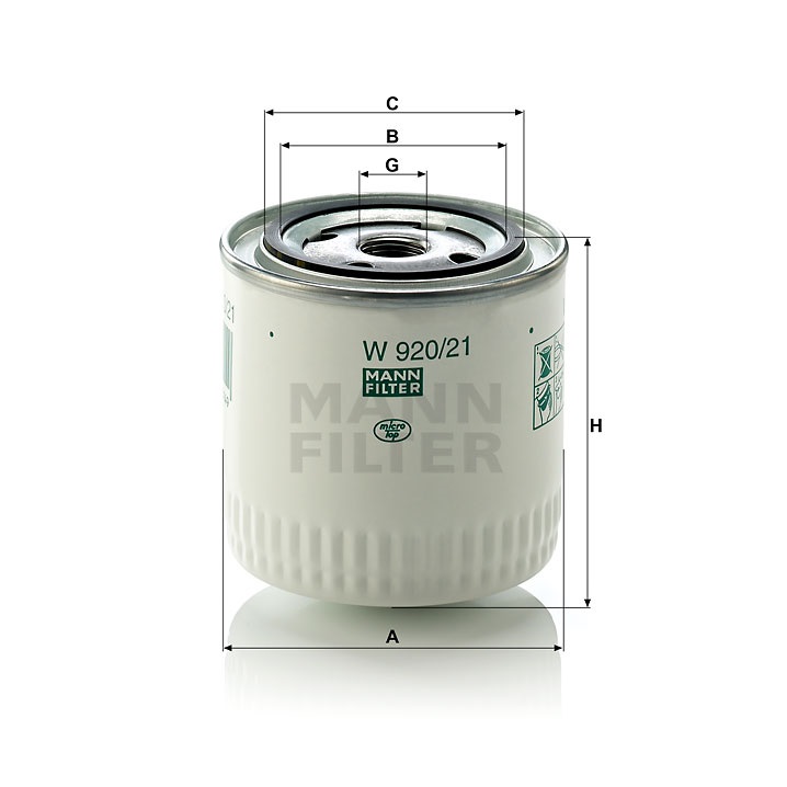 Ф. маслен. MANN W920/21 GAZ 3110. VAZ 2101