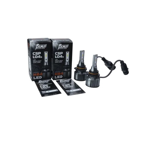 Лампа диодная AMP CSP L04s 12V HB4 5000Lm, 6000K к-т 2шт
