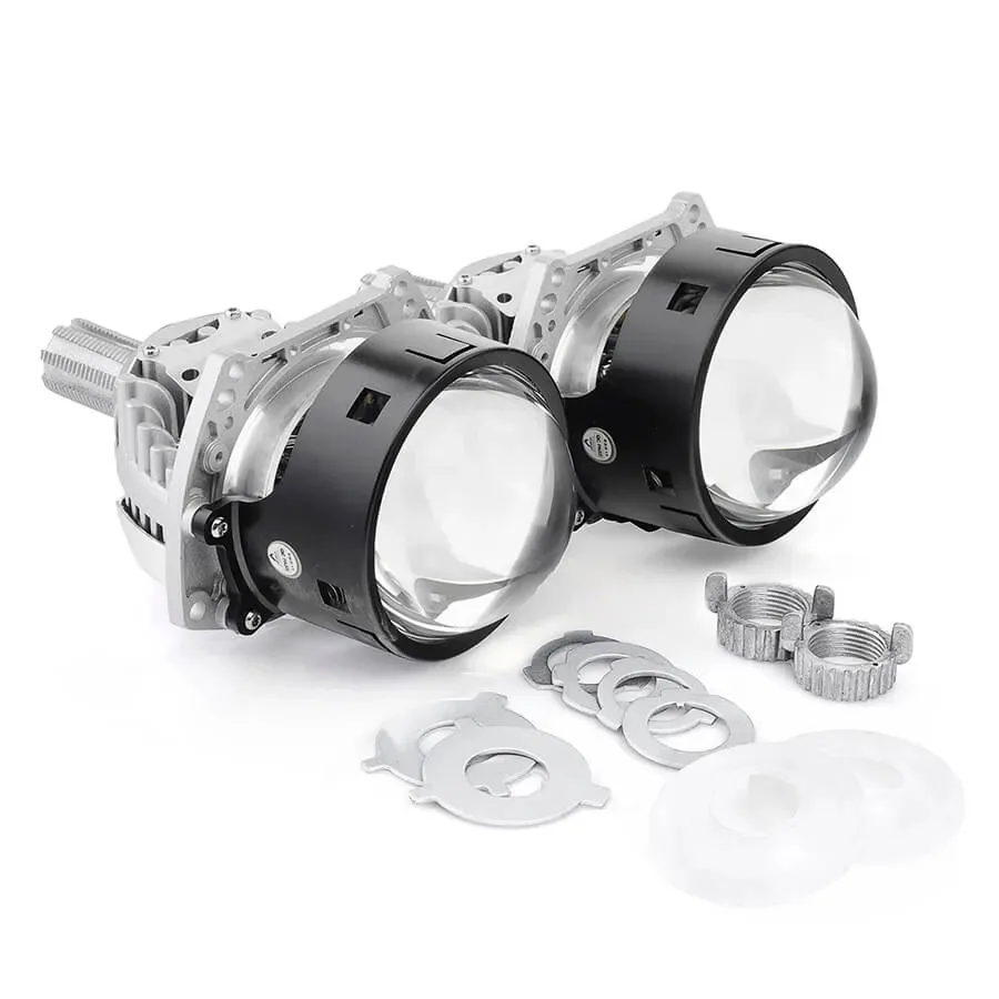 Bi-LED линзы с лазером ElectroKot 12В Y30 5500К съемная ножка 3.0 дюйма 3R 2шт