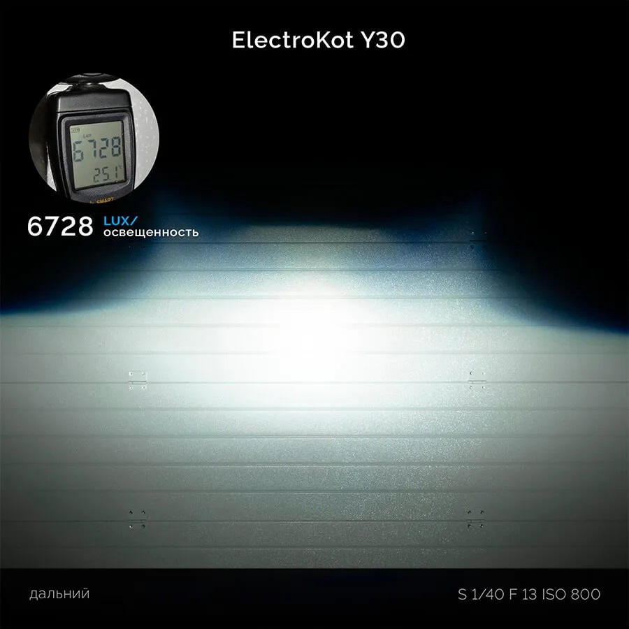 Bi-LED линзы с лазером ElectroKot 12В Y30 5500К съемная ножка 3.0 дюйма 3R 2шт