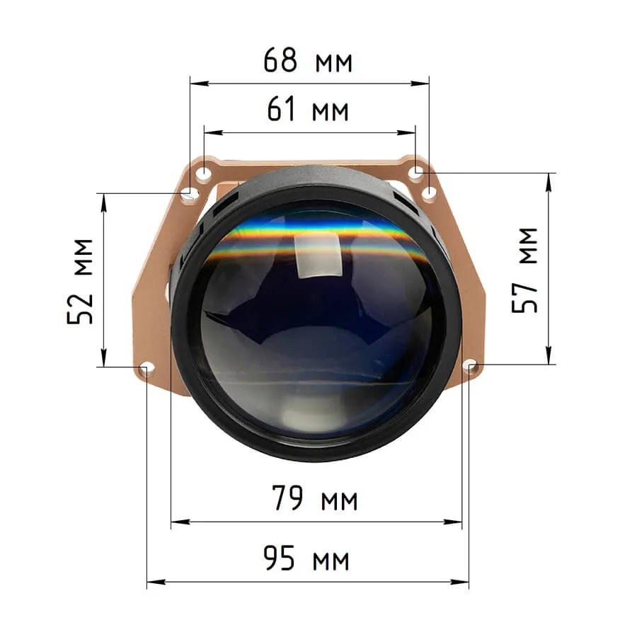 Bi-LED линзы для авто ElectroKot X17 3 дюйма 5500K 3R комплект 2шт