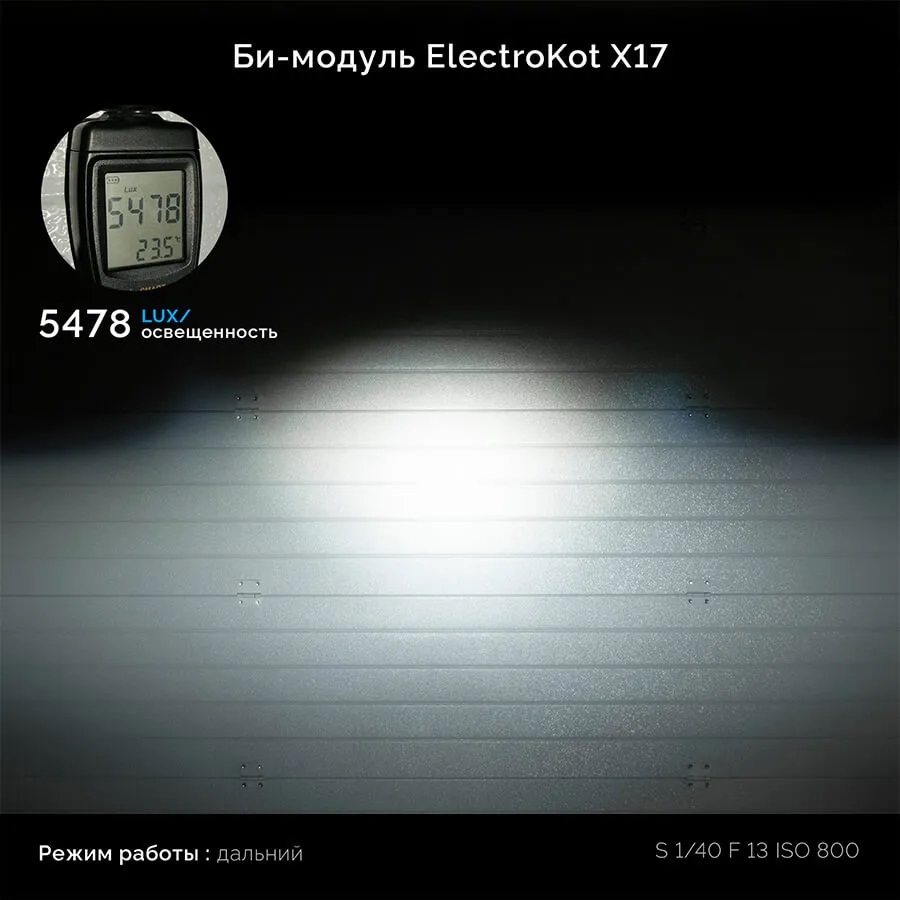 Bi-LED линзы для авто ElectroKot X17 3 дюйма 5500K 3R комплект 2шт