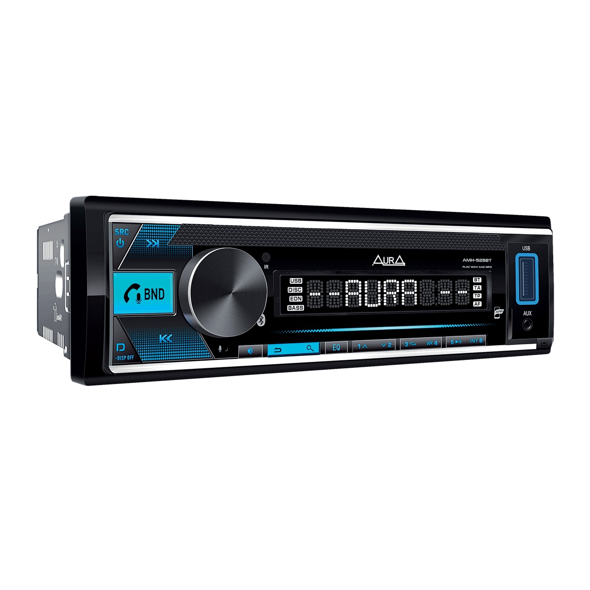 А/м AURA  AMH-525 BT 4x50Bт RGB Подсветка, 3RCA