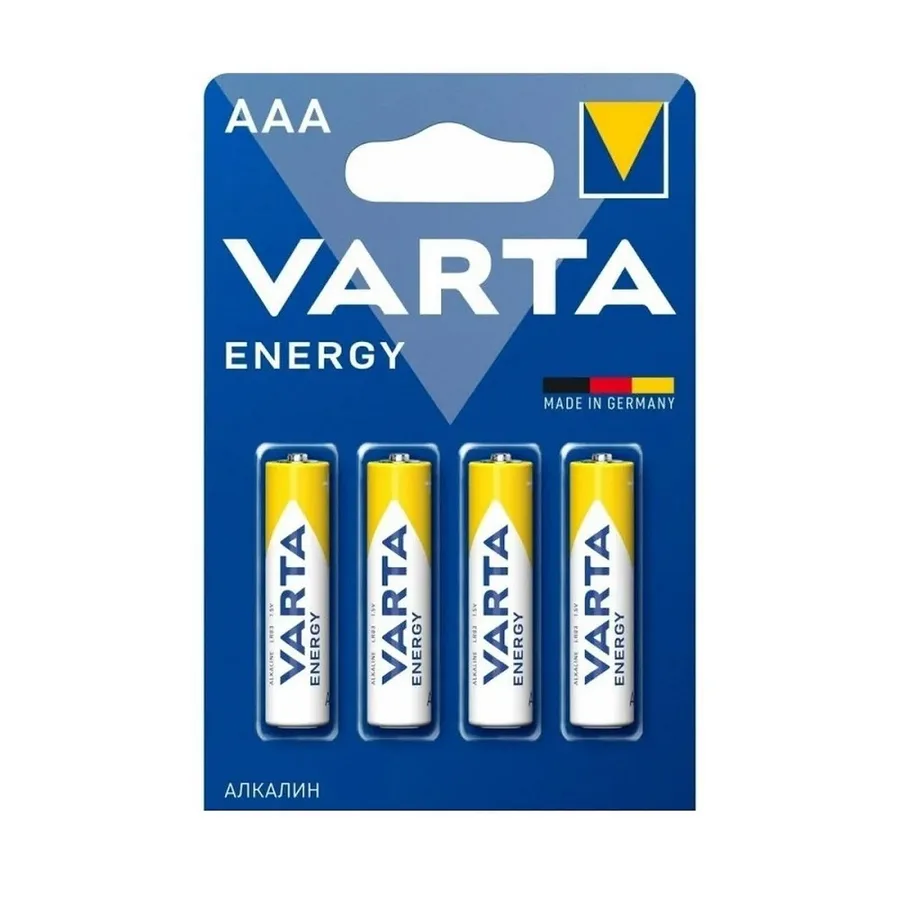 Батарейка VARTA ENERGY AAA LR3 алкалин. уп-4 1шт