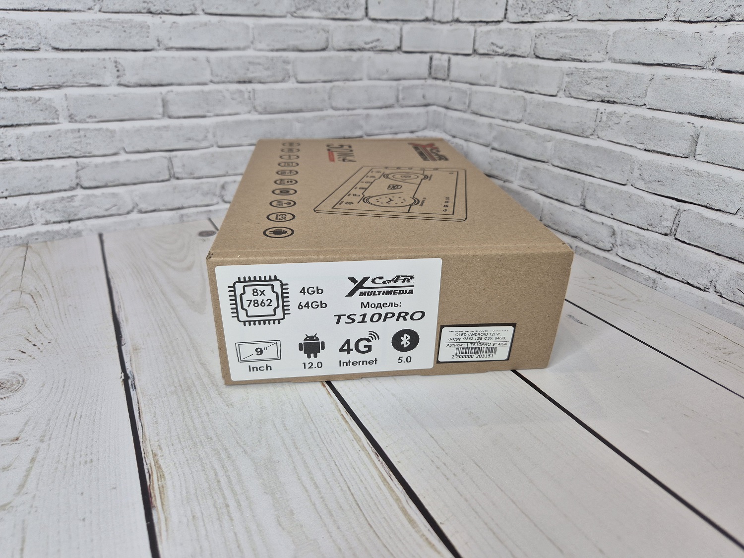 Автомагнитола XCar TS10PRO QLED (ANDROID 12) 10", 8-ядер./7862 4GB-ОЗУ, 64GB, 4G