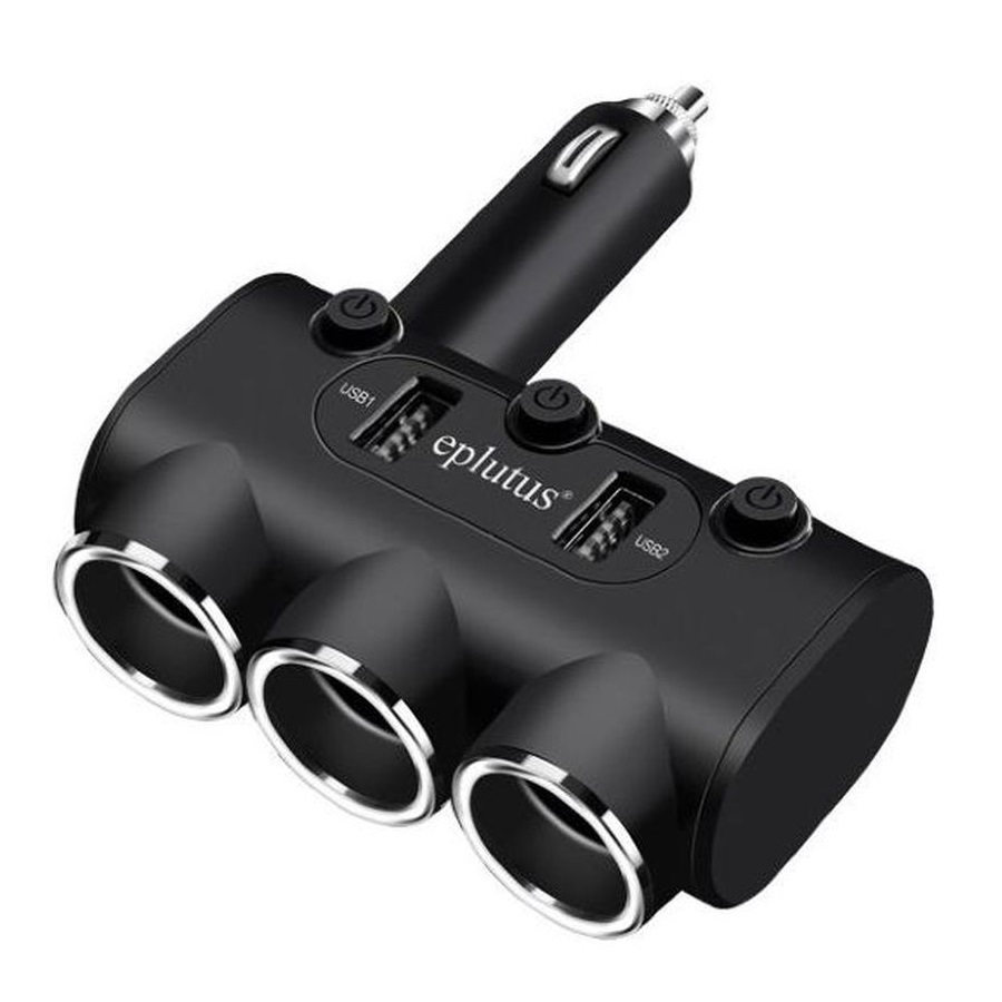 Разветлитель прикур. Eplutus 3гн. FC-337 + USB