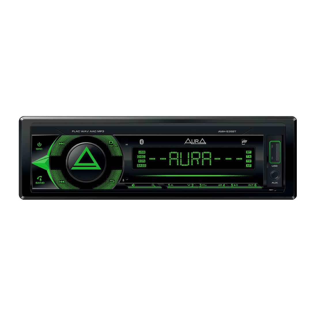 А/м AURA  AMH-535 BT 4x50Bт RGB Подсветка, 3RCA