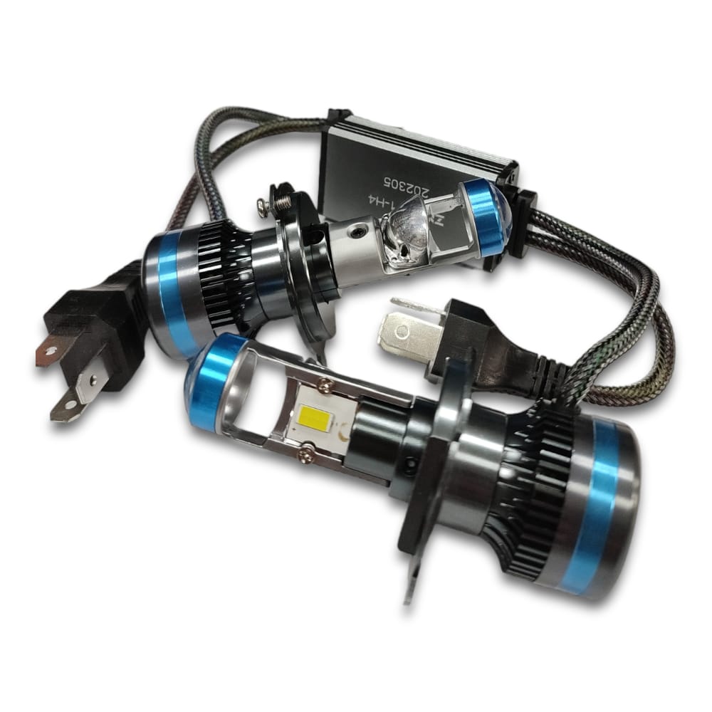 Лампа диодная ZMB V1 12V H4 5000K к-т 2шт (мини линза)