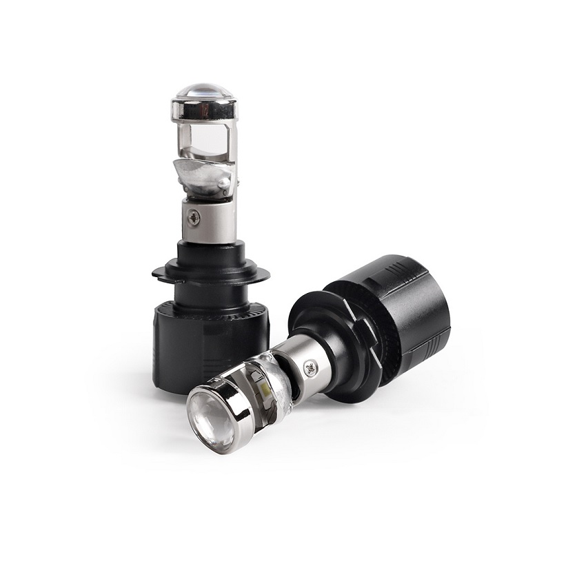 Лампа диодная ZMB V1 12V H7 5000K к-т 2шт (мини линза)