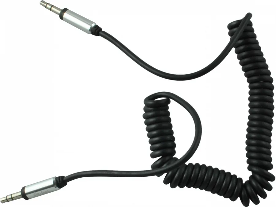 Провод 3.5 jack-jack (AUX) витой, цветной 1,5м