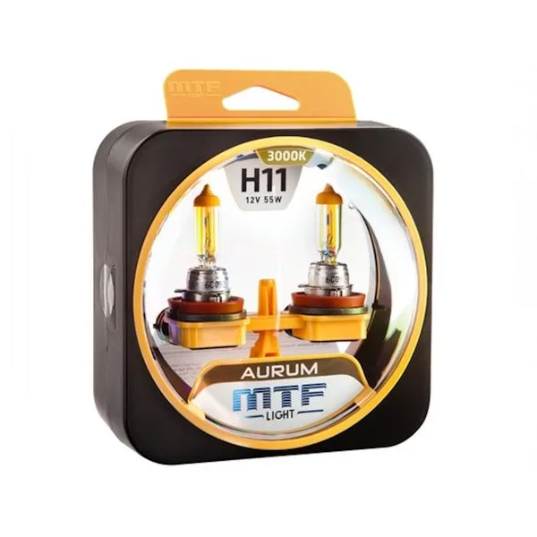 Лампа 12V MTF H11 55W Aurum 3000K (Eurobox,2шт.)