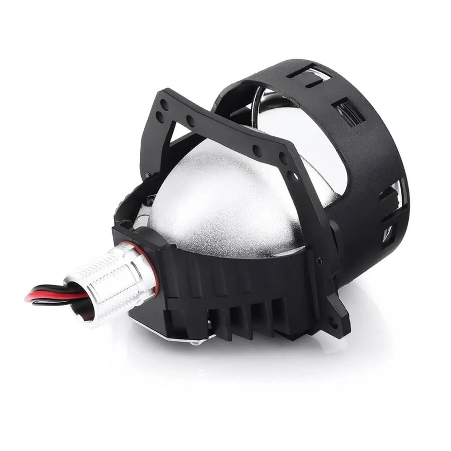 Bi-LED линзы для авто ElectroKot 12В R30 5500К съемный крепеж гайка 3.0 дюйма 3R 2шт